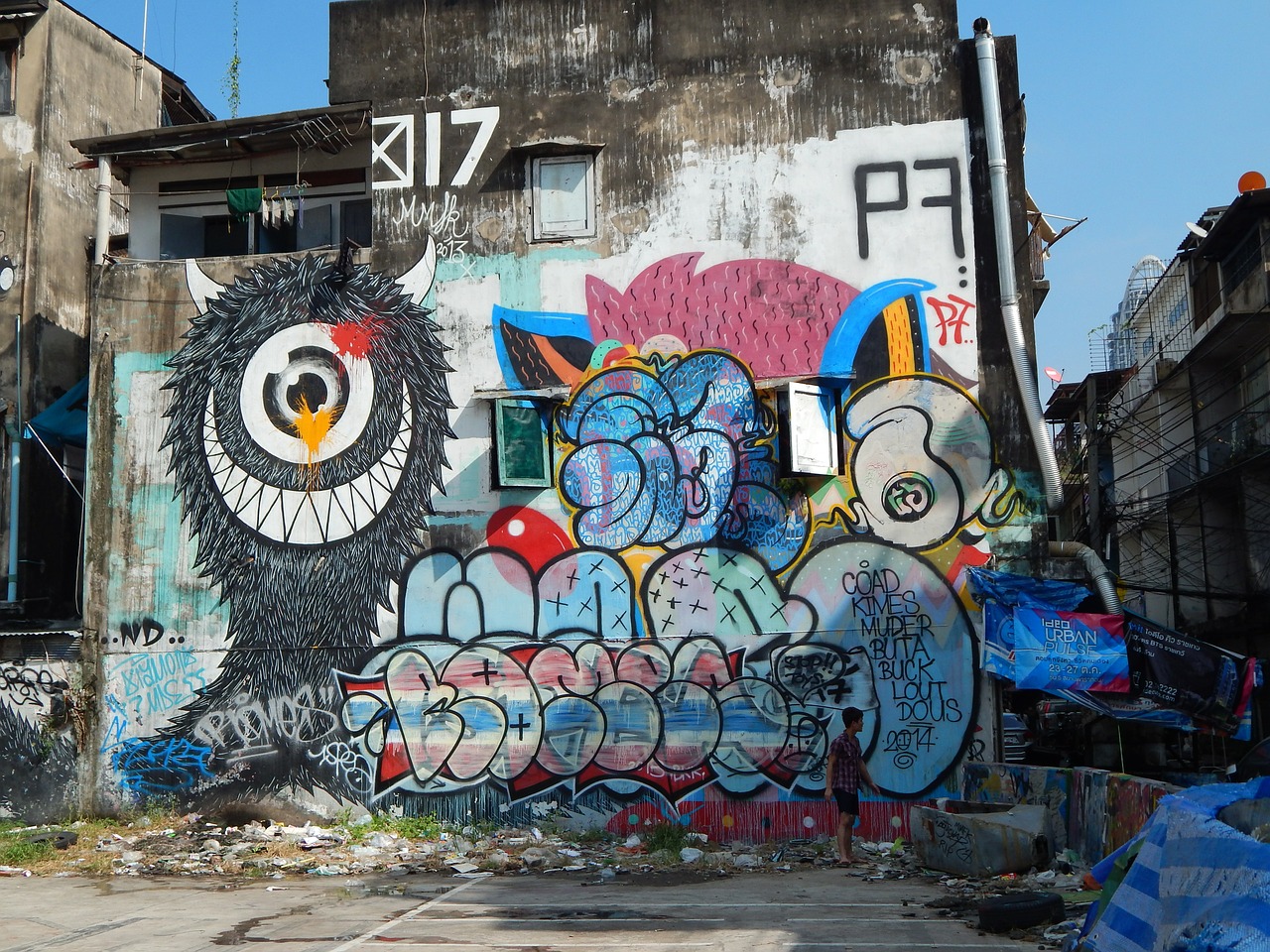 graffiti bangkok street art free photo