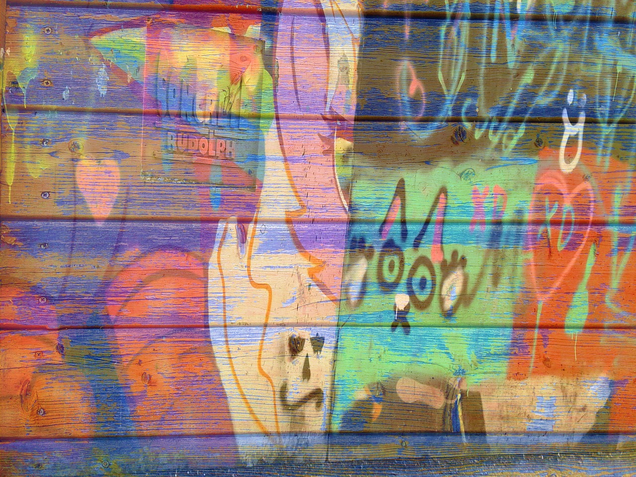 graffiti boards wall free photo