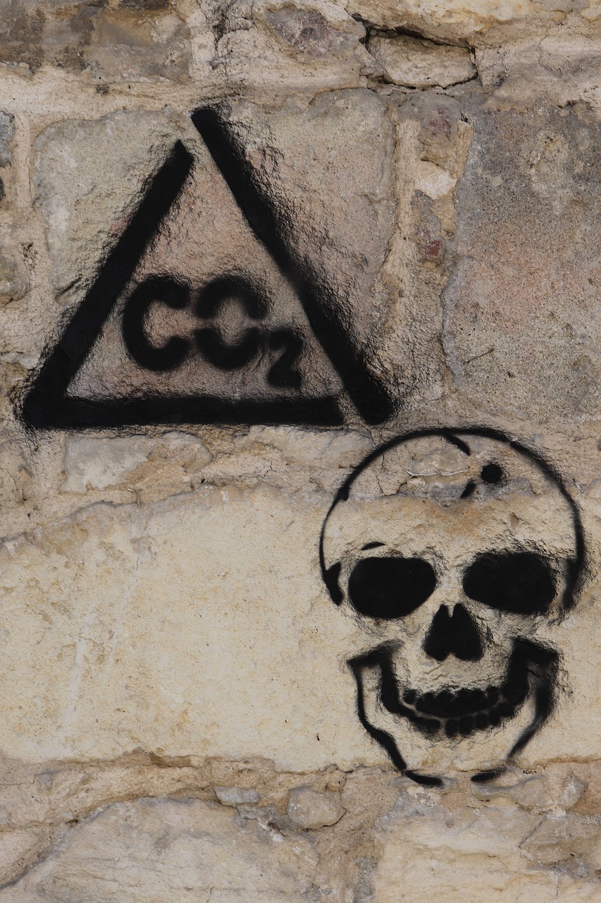 graffiti on the wall  co2  carbon dioxide free photo