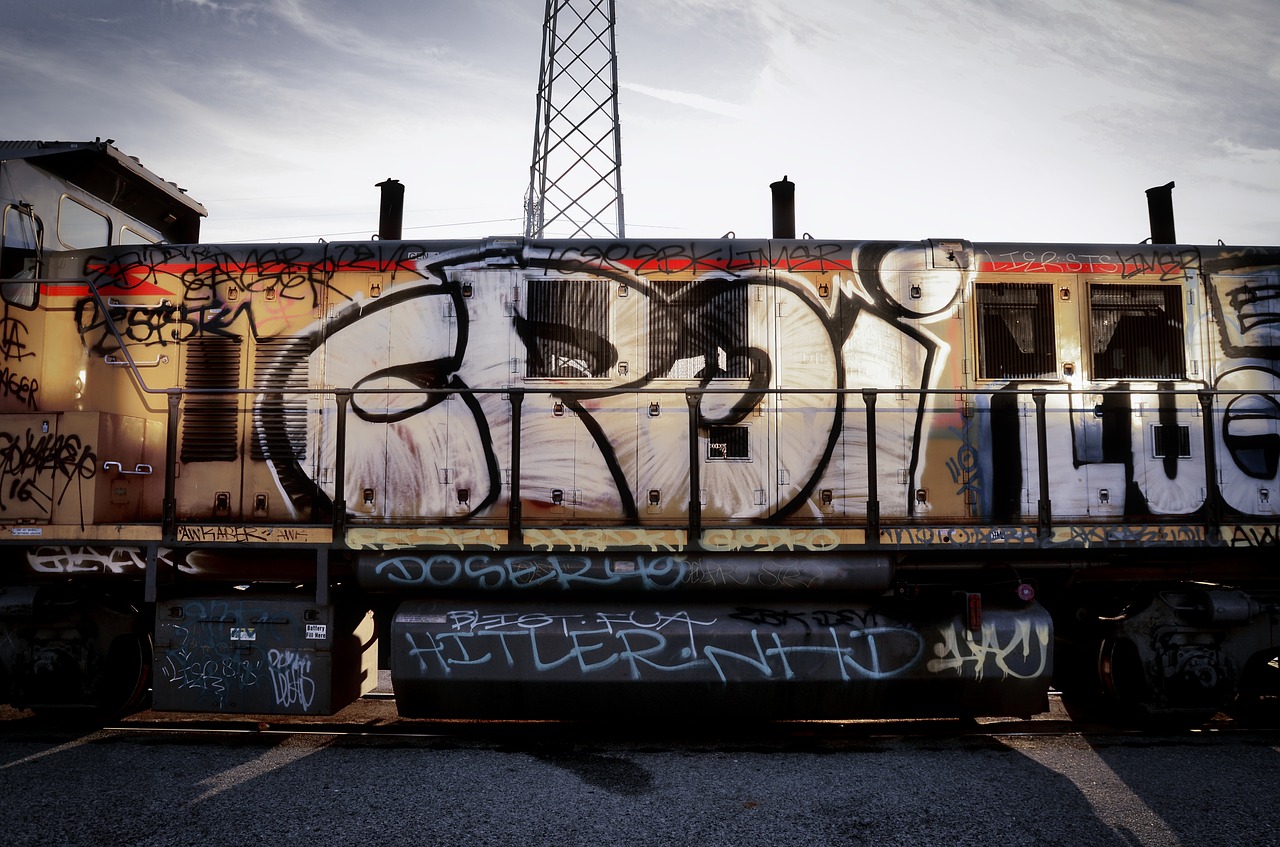 graffiti train train la free photo