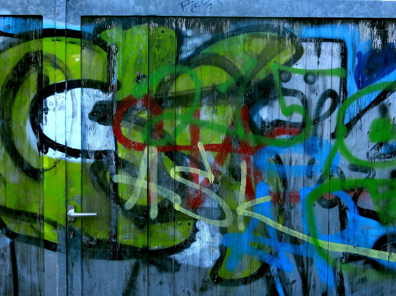 graffitti goal colorful free photo