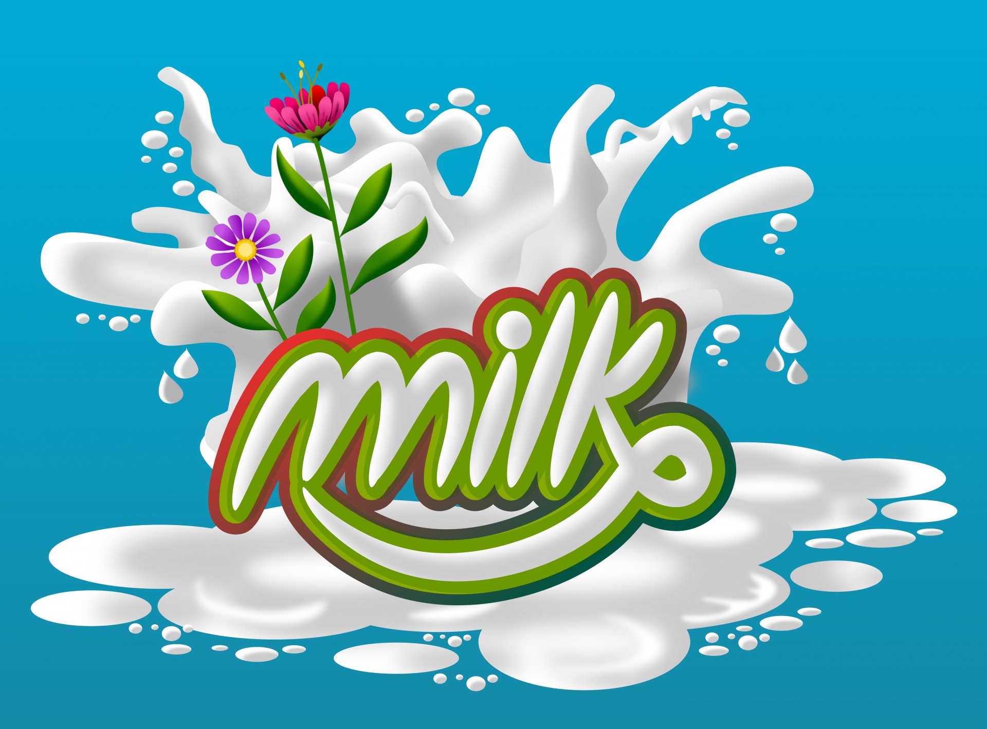 milk liquid typography free photo