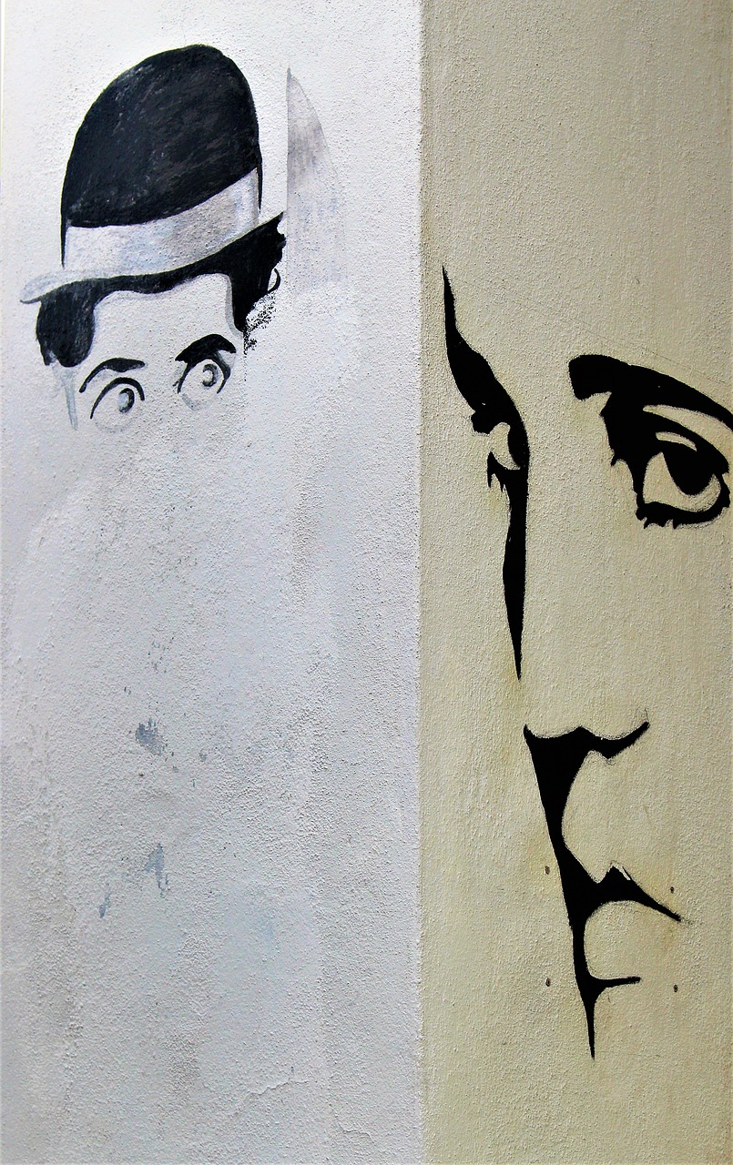 grafitti  wall  charlie chaplin free photo