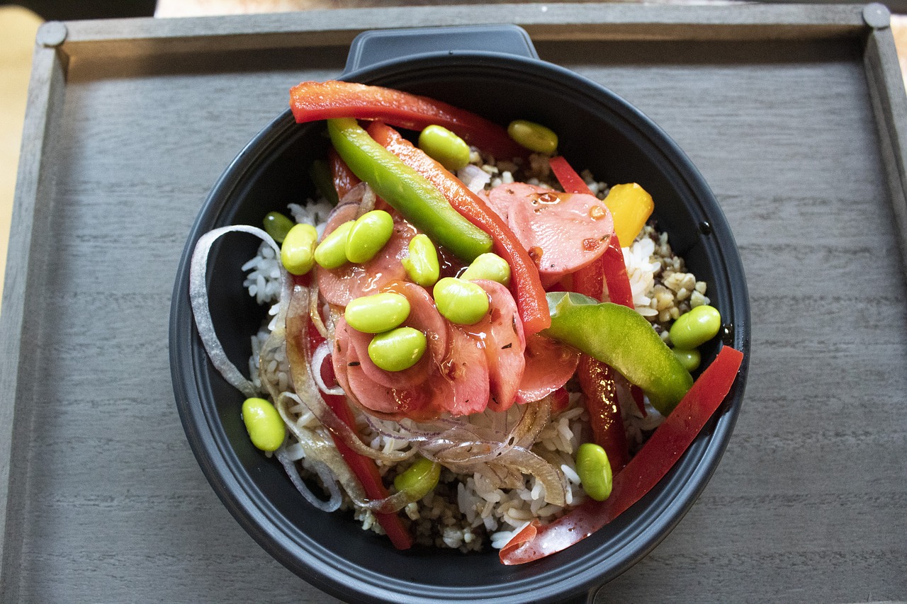 grain bowl  rice  vegetable free photo