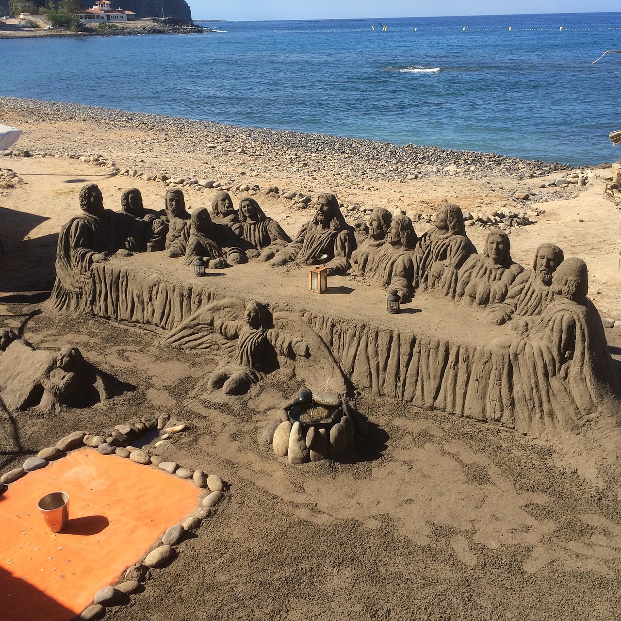 gran canaria sand art free photo