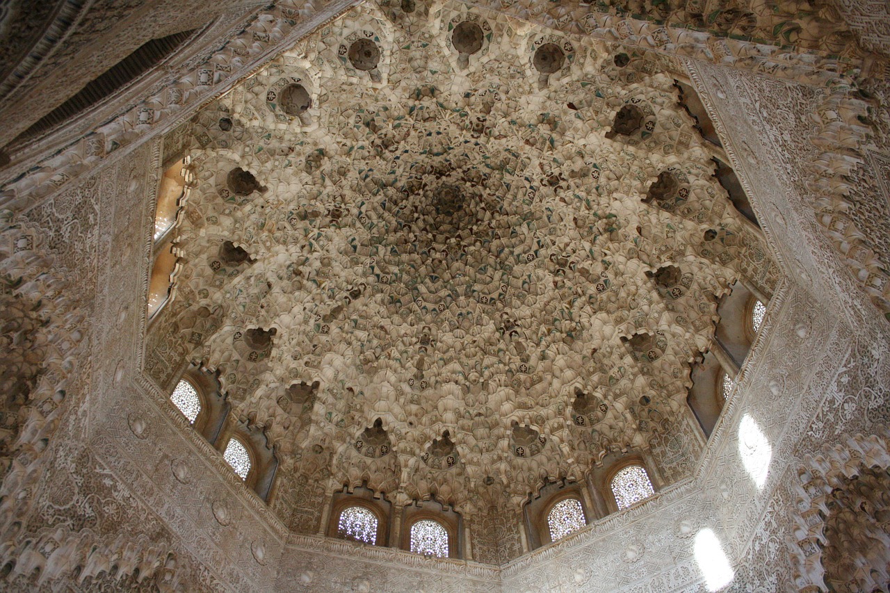 granada alhambra the chamber of two sisters free photo