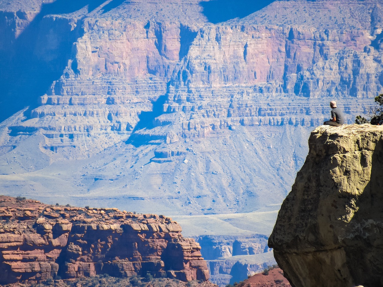 grand canyon solitude aerial perspective free photo