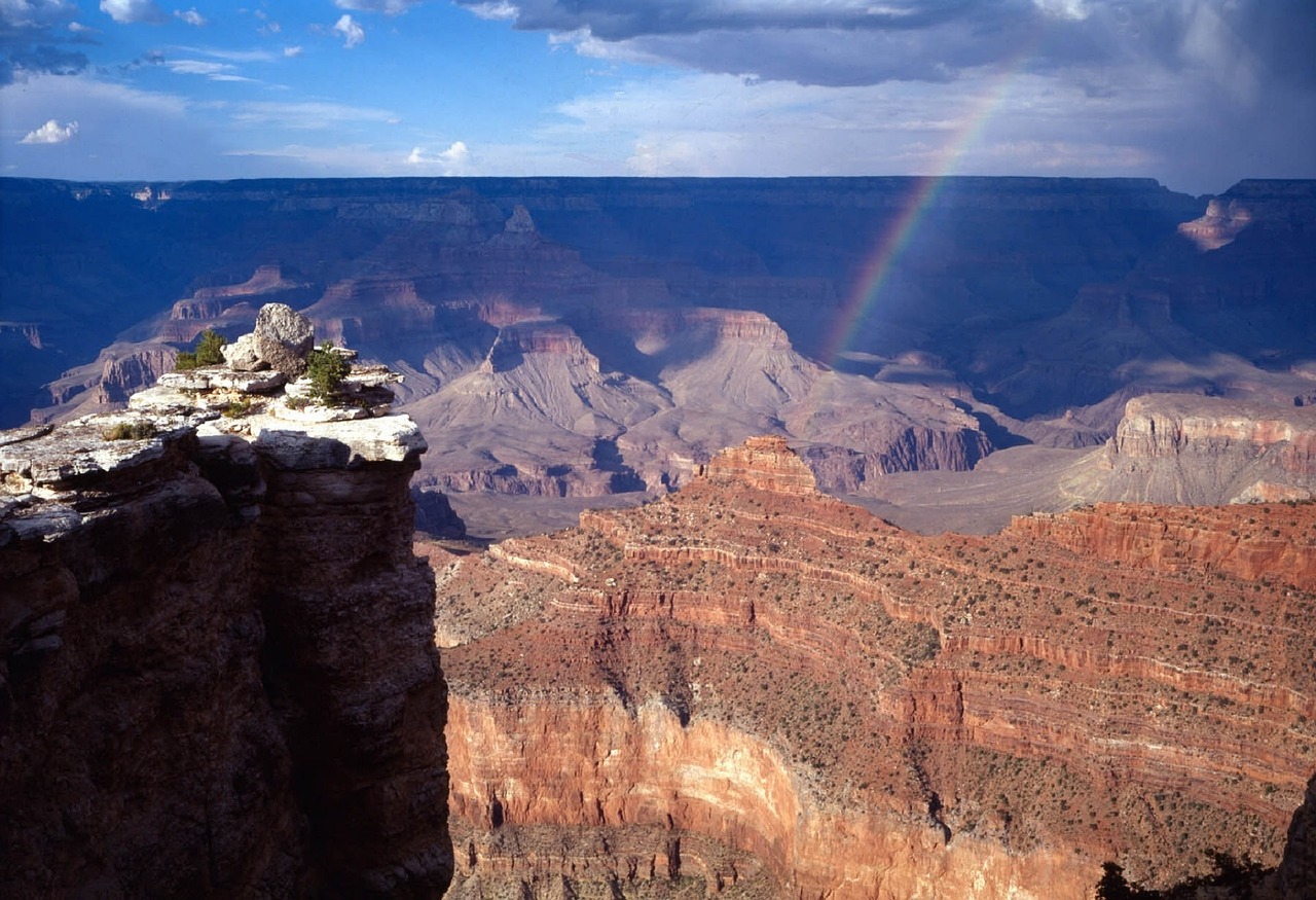 grand canyon landscape rainbow free photo