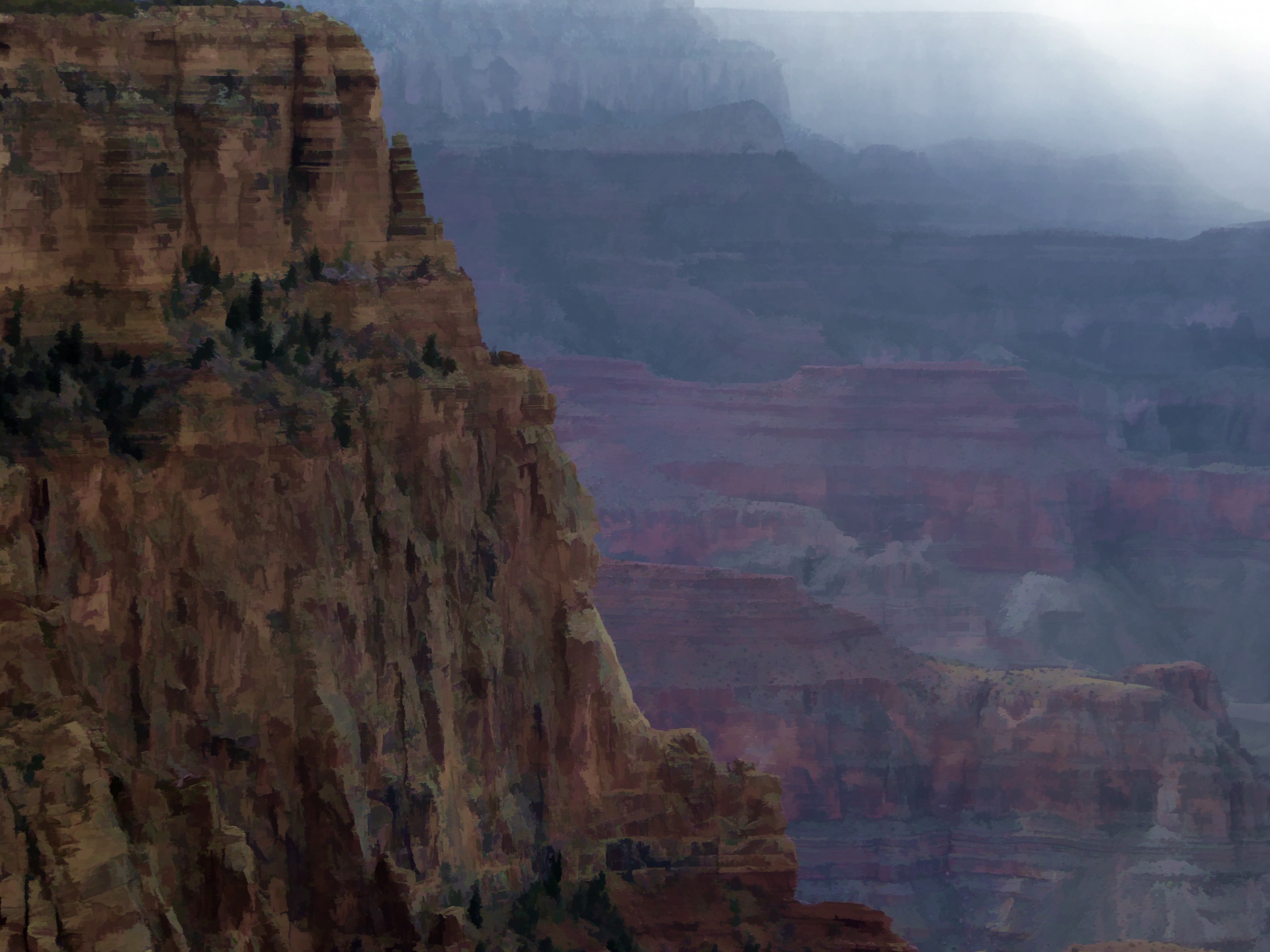 arizona grand canyon painted free photo