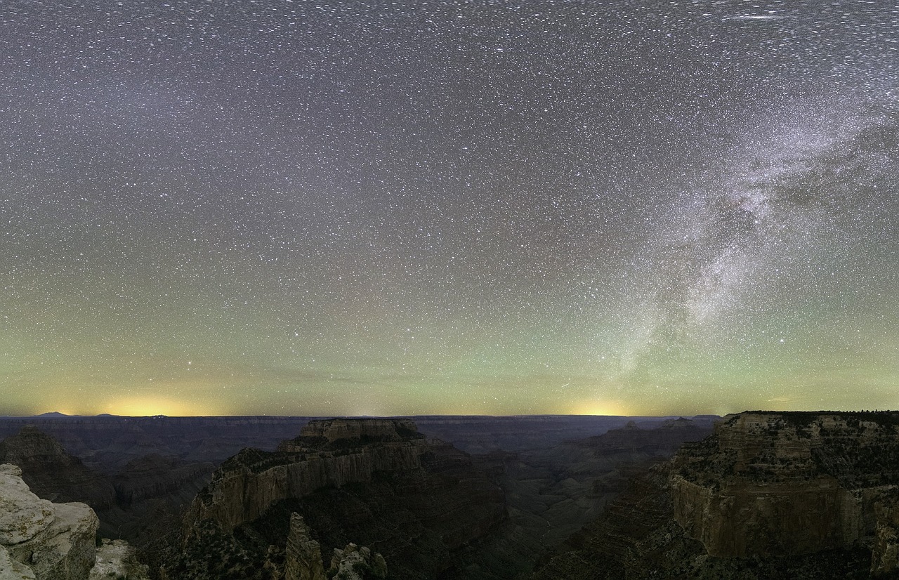 grand canyon night milky way free photo