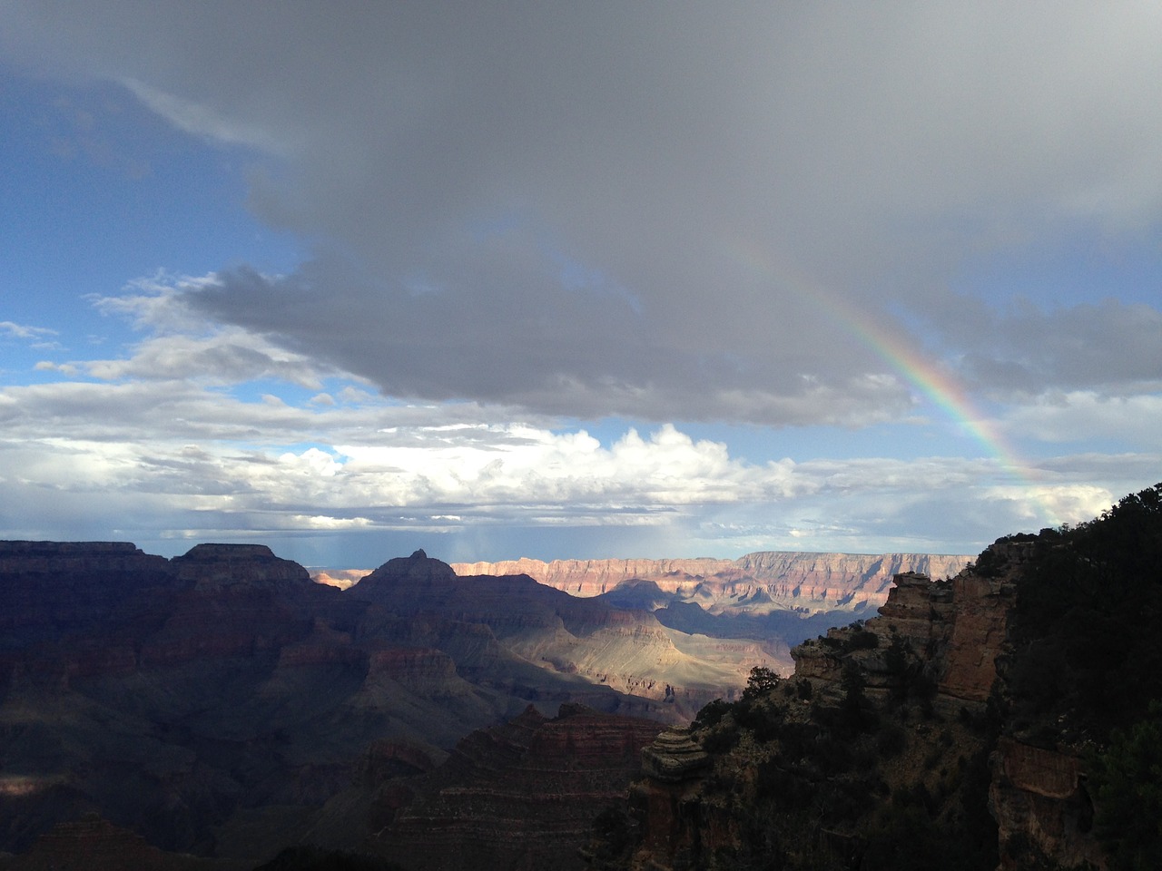 grand canyon clouds mountain free photo