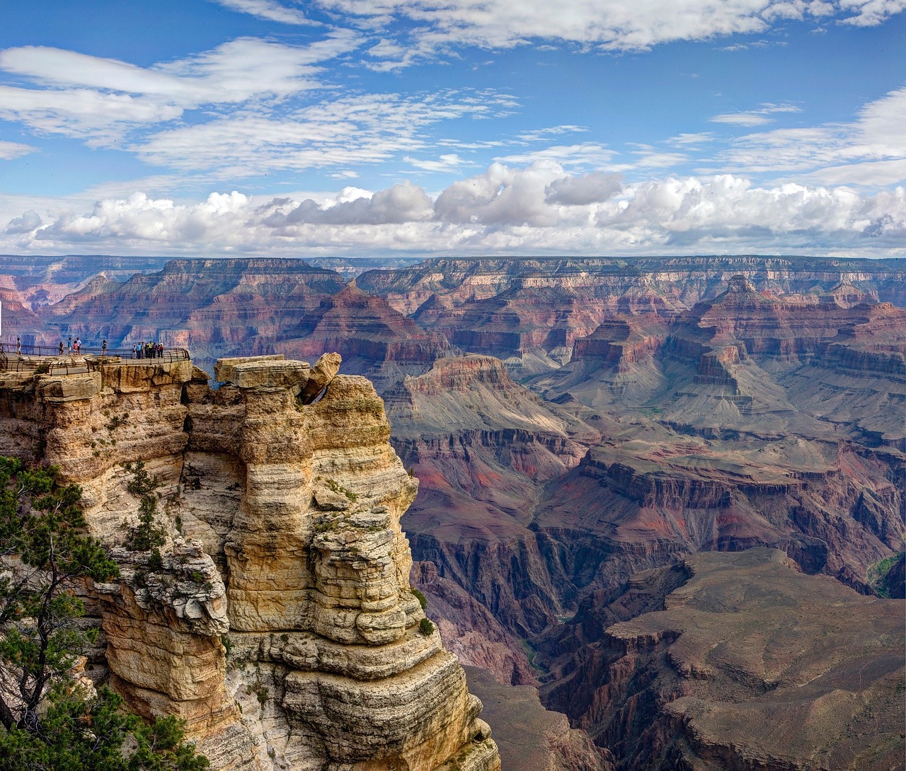grand canyon scenic clouds free photo
