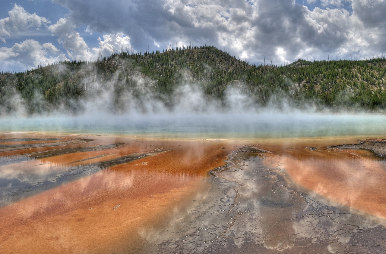 grand prismatic spring hot water free photo