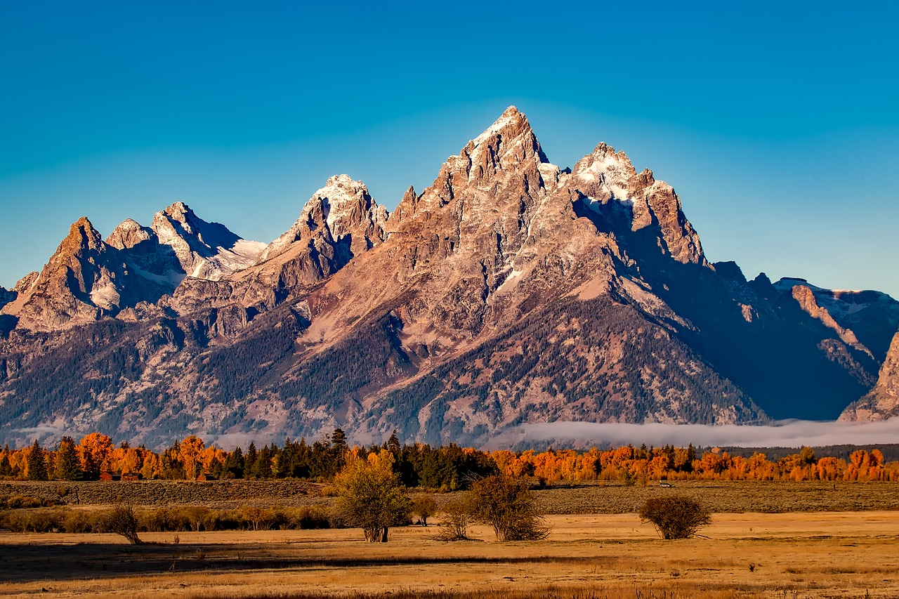 grand teton national park mountains free photo