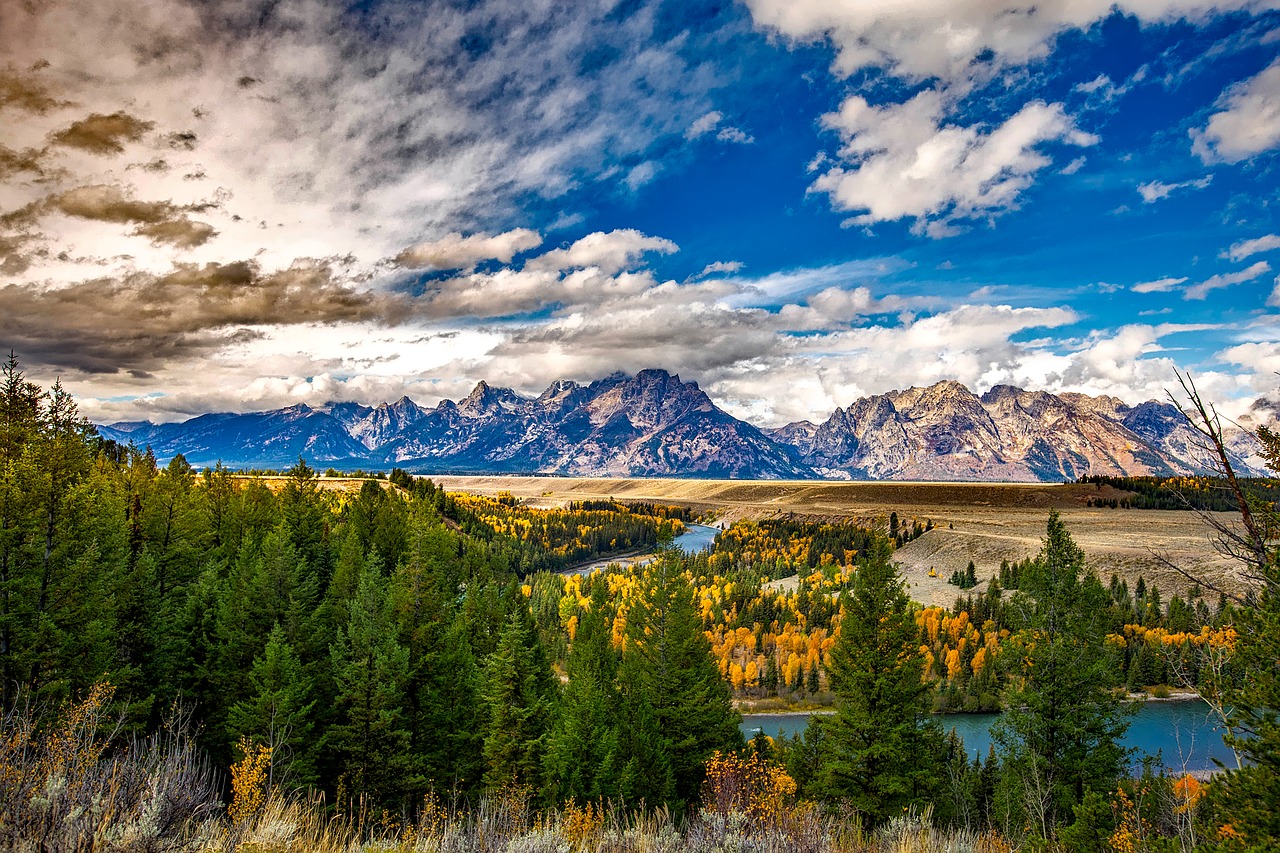 grand teton national park mountains free photo