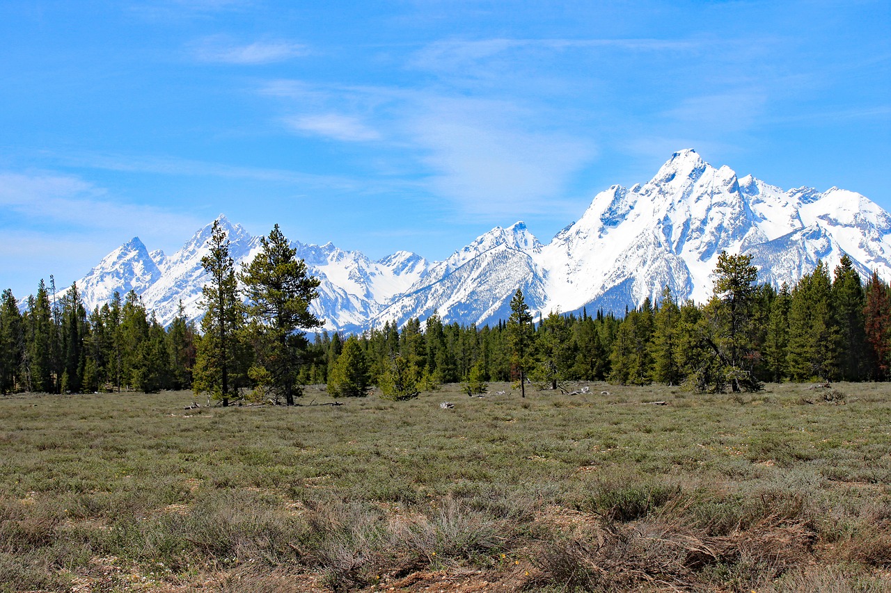 grand teton nature mountain free photo