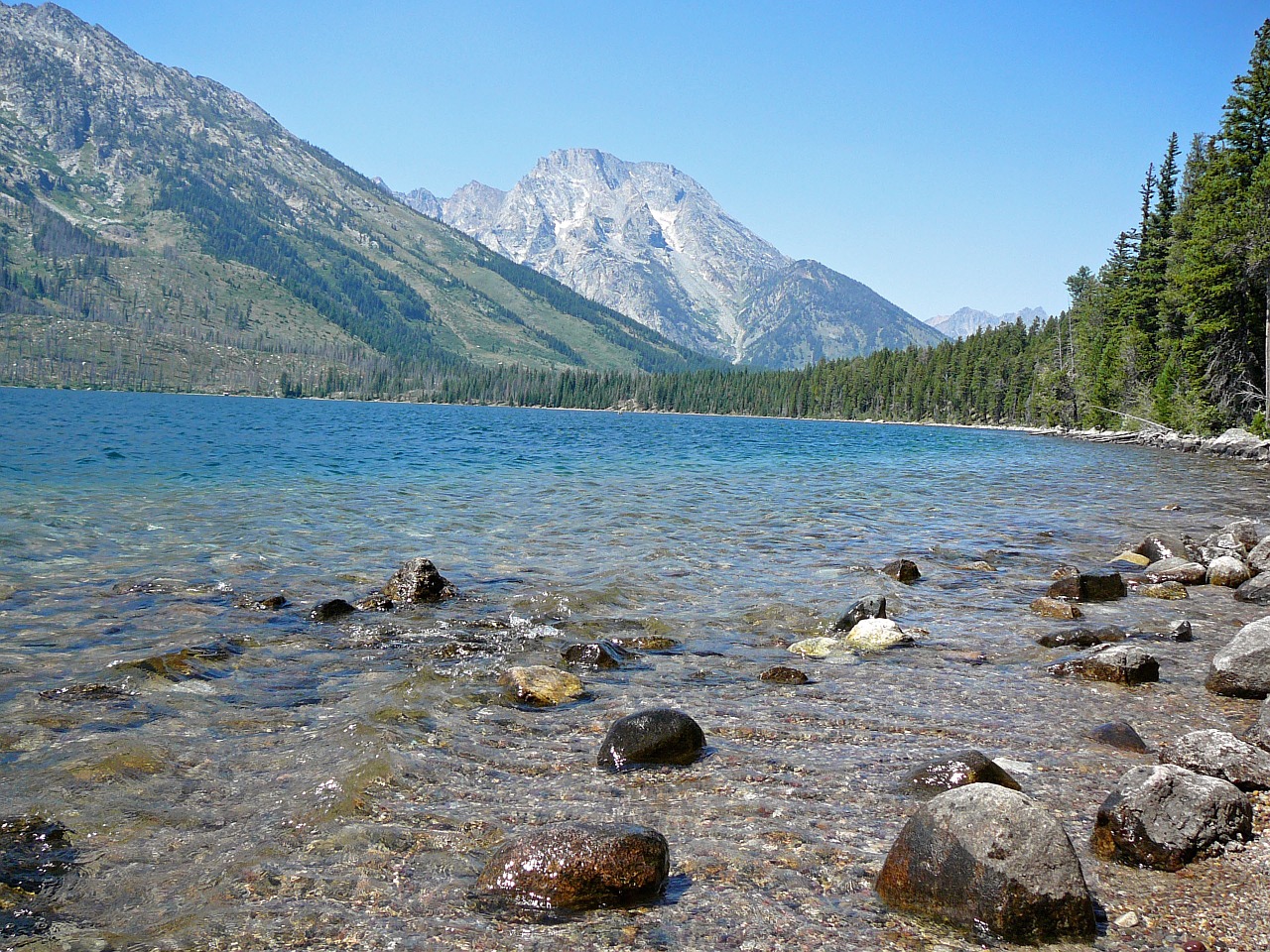 grand teton park lake free photo