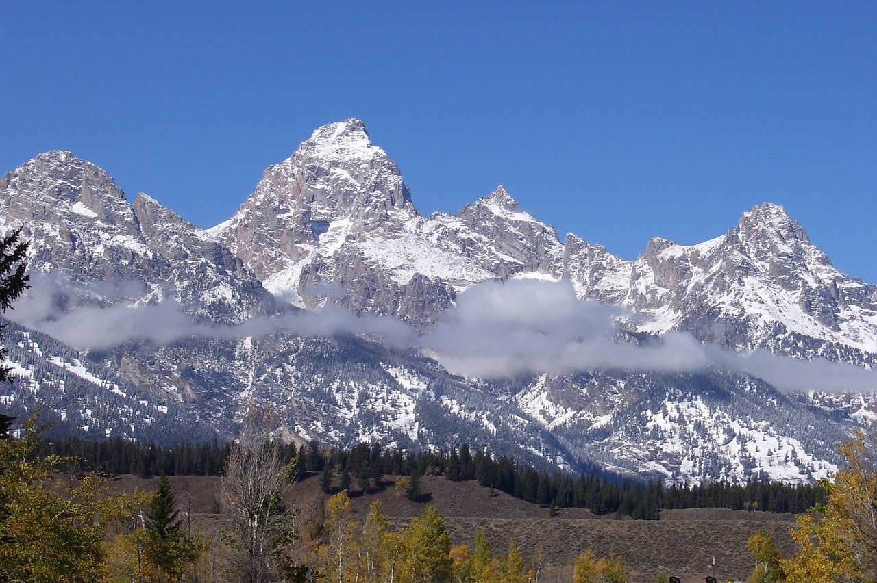 grand teton mountains range landscape free photo