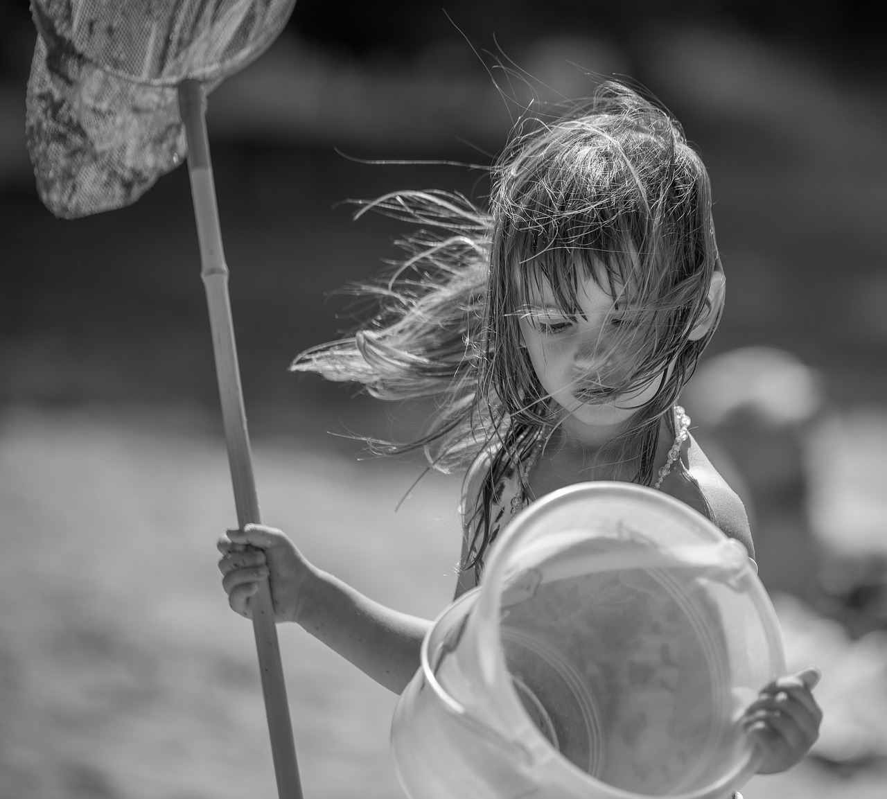 granddaughter beach summer free photo