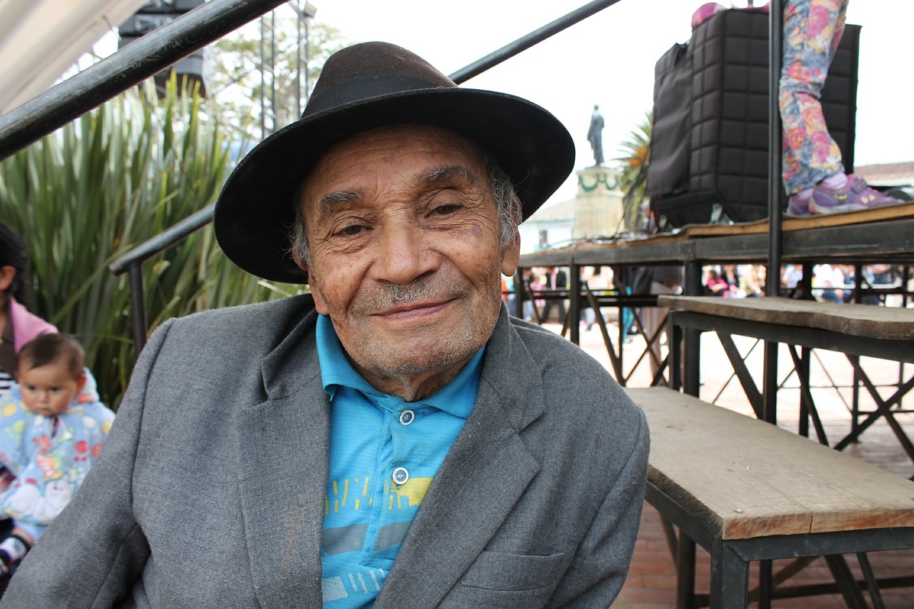 grandfather peasant colombia free photo