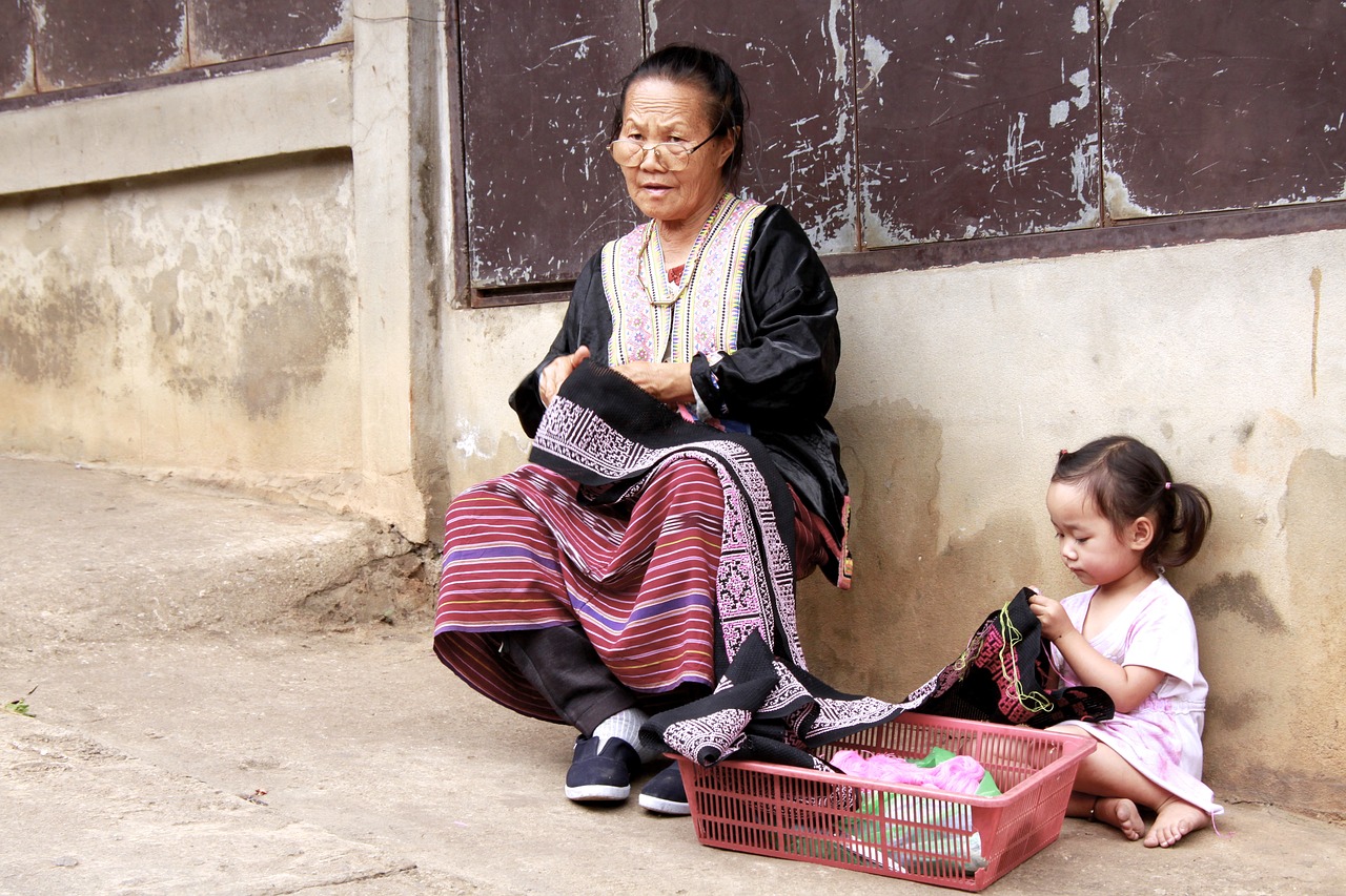 grandma working thailand free photo