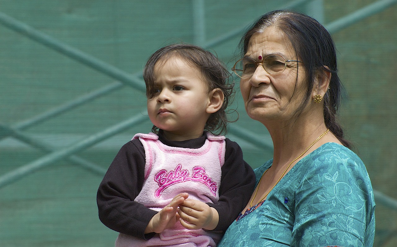 grandparents grandmother toddler free photo