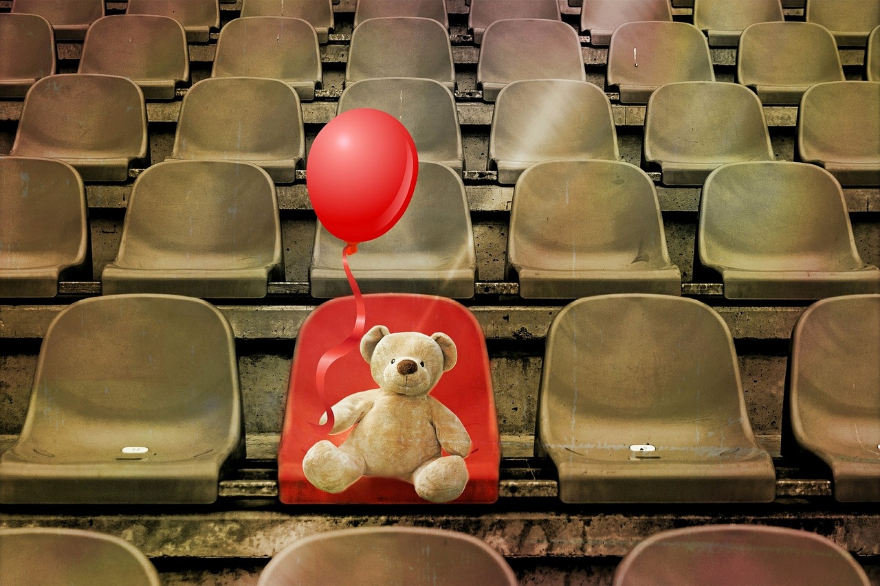 grandstand stadium teddy bear free photo