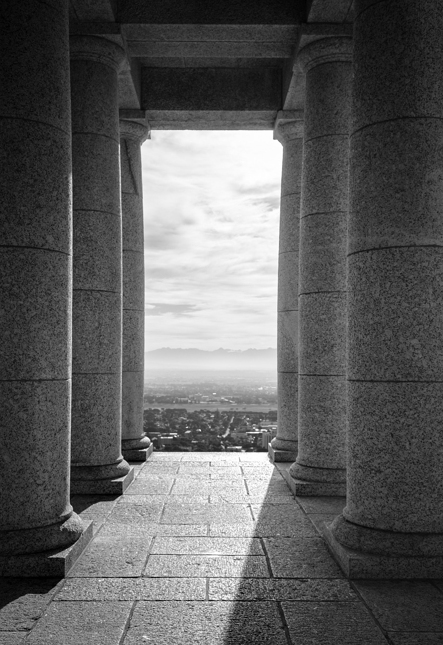 granite columns rhodes memorial building free photo