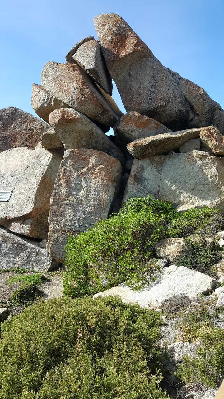 granite island rock formation rock free photo