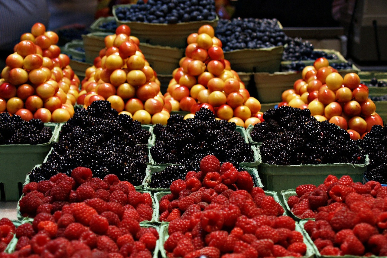 granville market fruits free photo