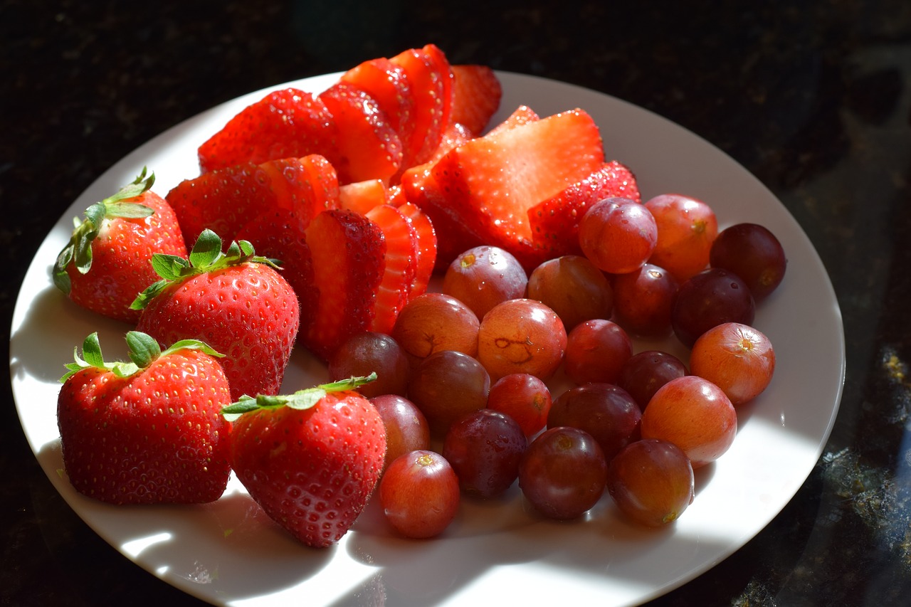 grape grapes strawberry free photo