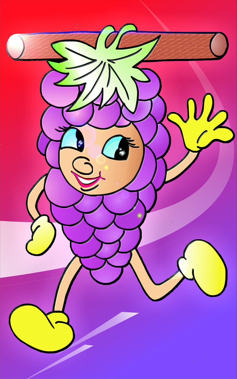 grape fruit character free photo