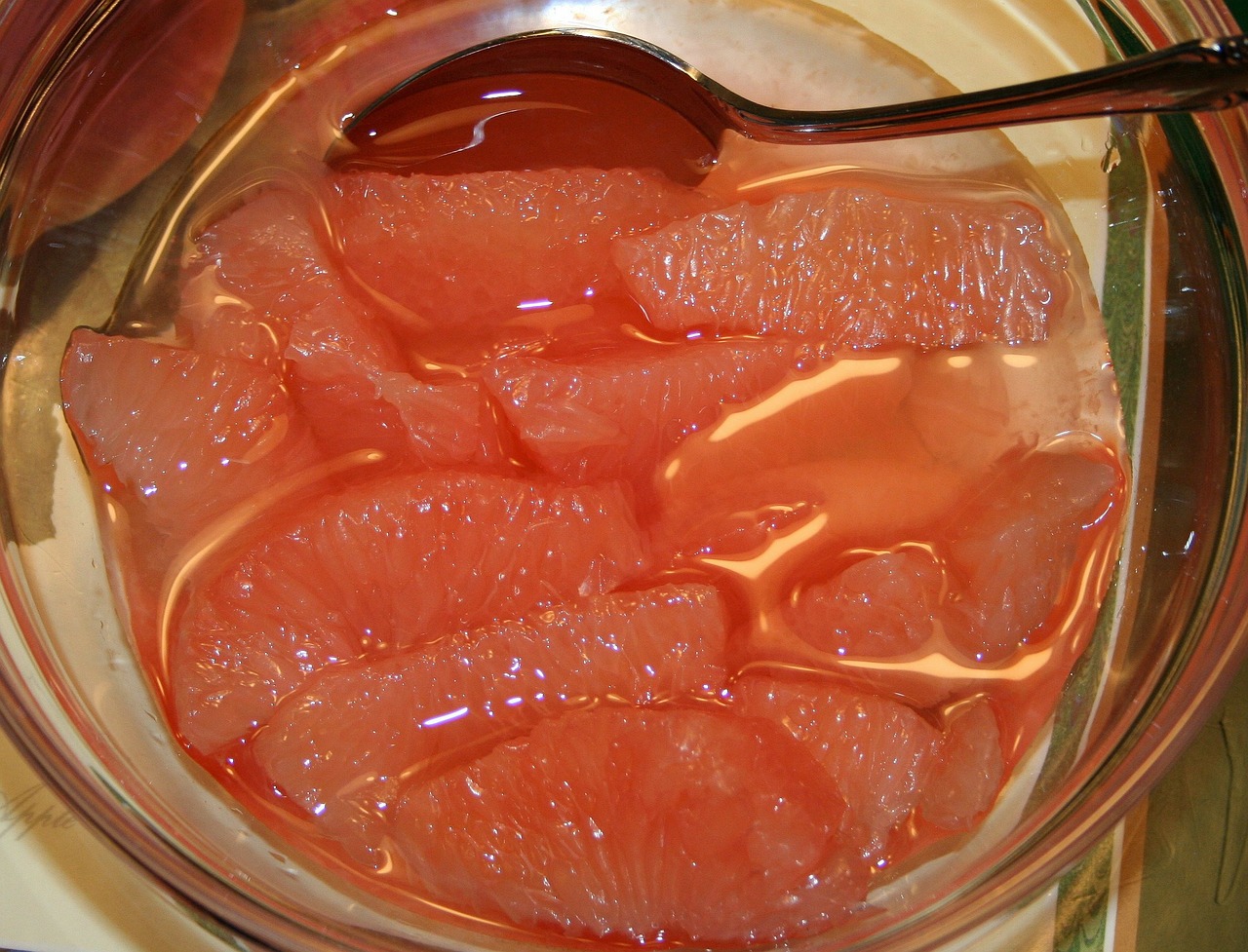 grapefruit sections food breakfast free photo