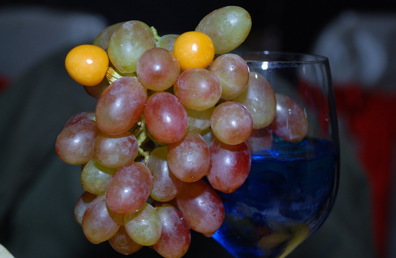 grapes cluster bunch free photo