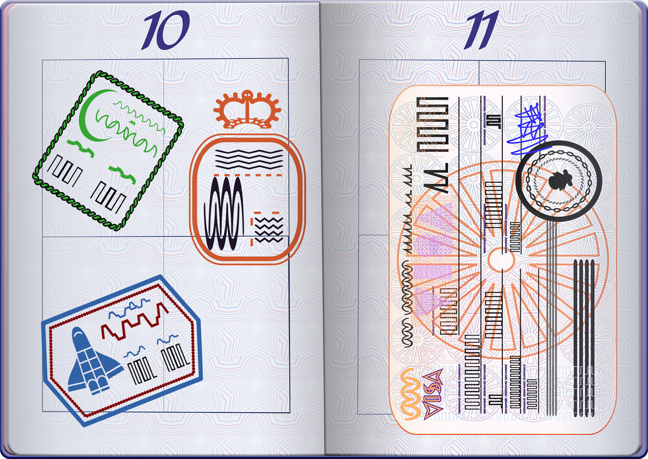 graphic  passport  visas free photo