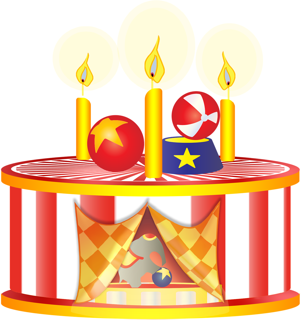 graphic  circus  cake free photo