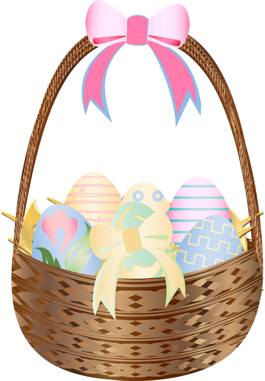 graphic  easter basket  easter eggs free photo