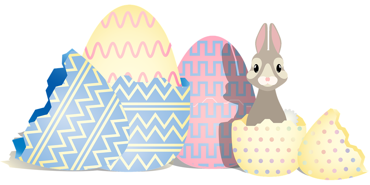 graphic  easter eggs  easter bunny free photo