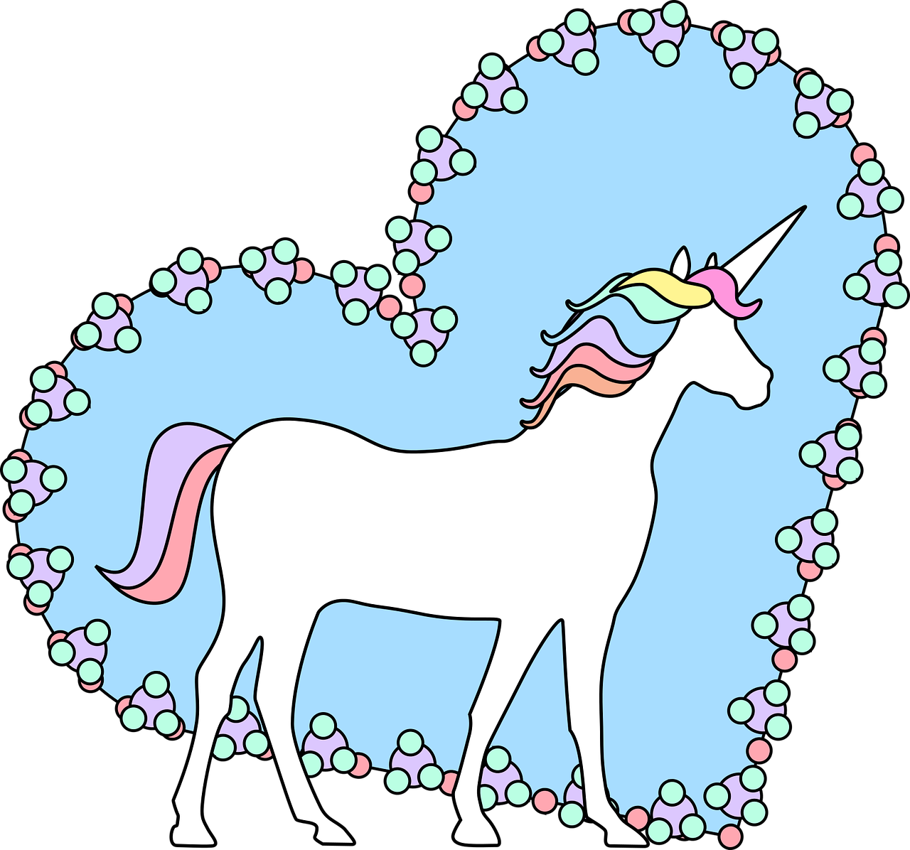 graphic  unicorn  kawaii free photo