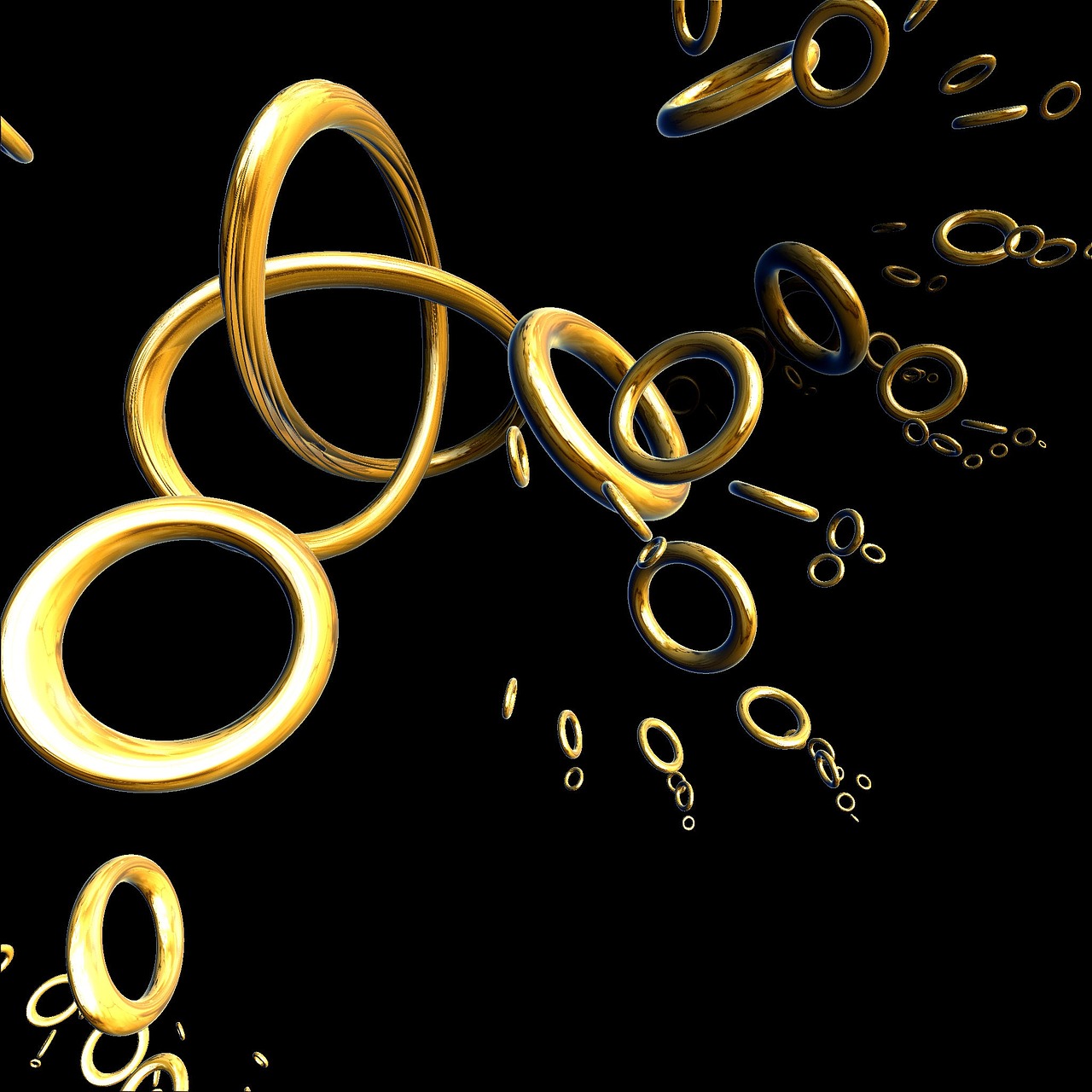 graphic rings golden digital art free photo