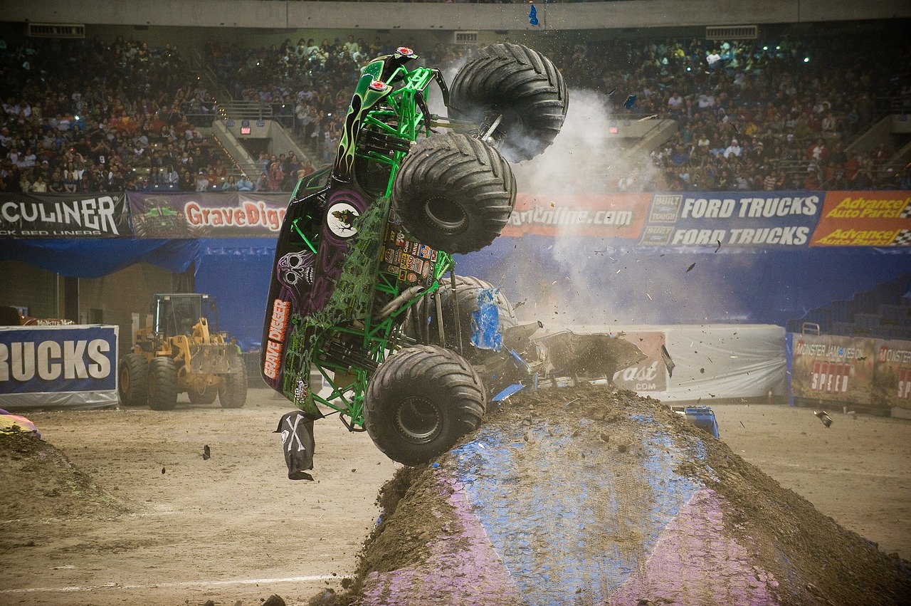 grave digger monster truck motor vehicle free photo