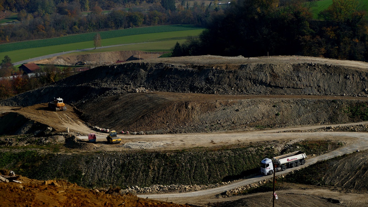 Edit free photo of Gravel pit,tipper,construction vehicle,excavation ...