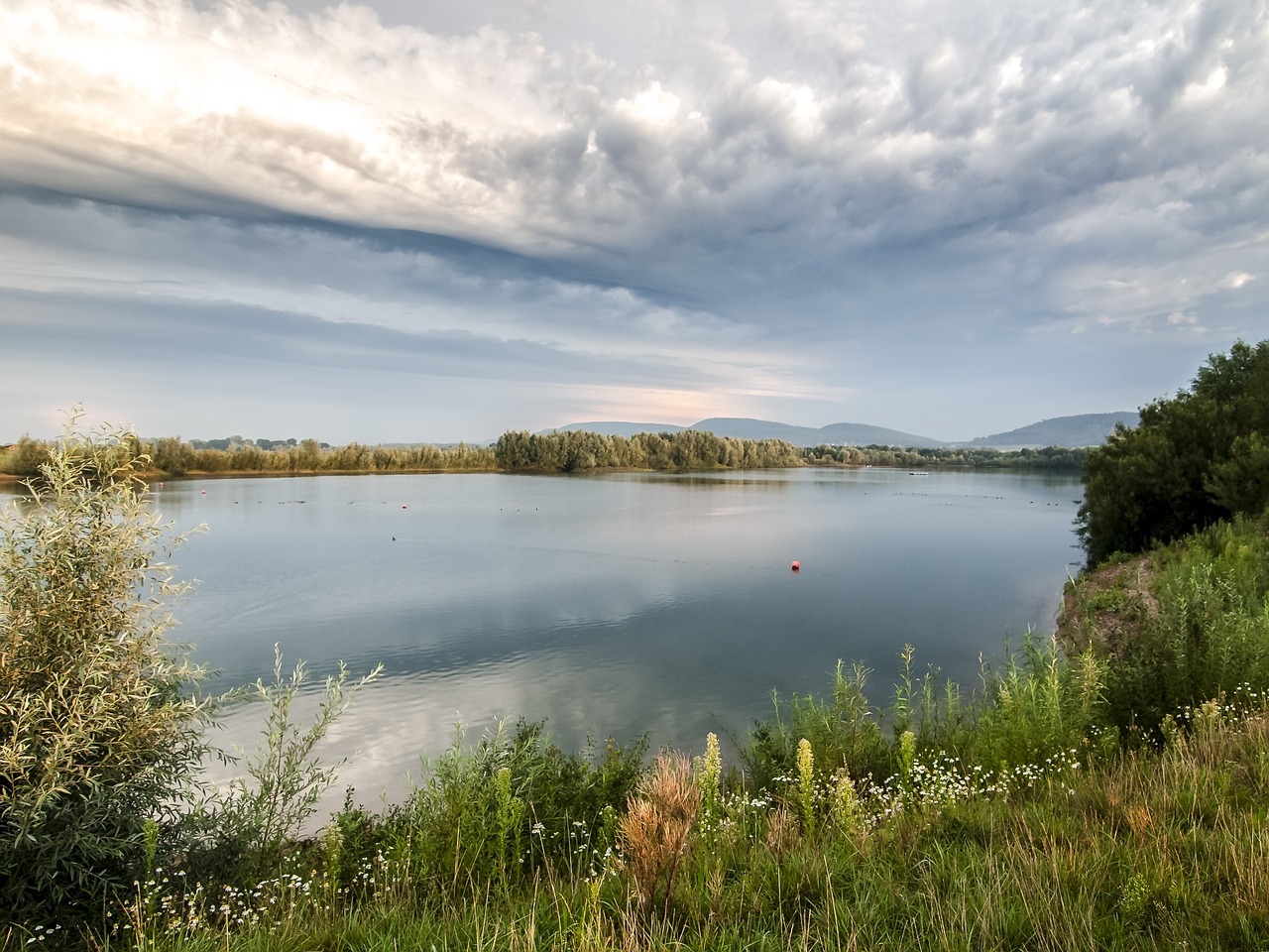 gravel pond pond water free photo