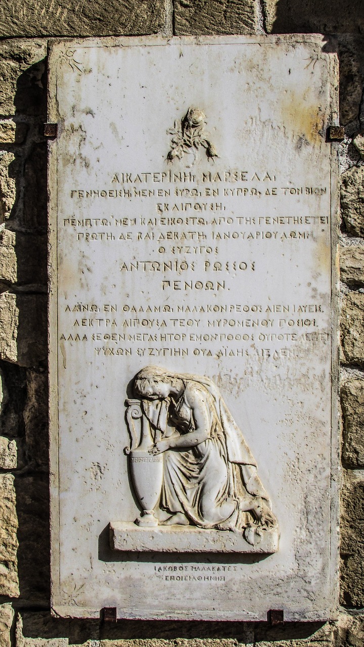 gravestone sculpture greek sign free photo