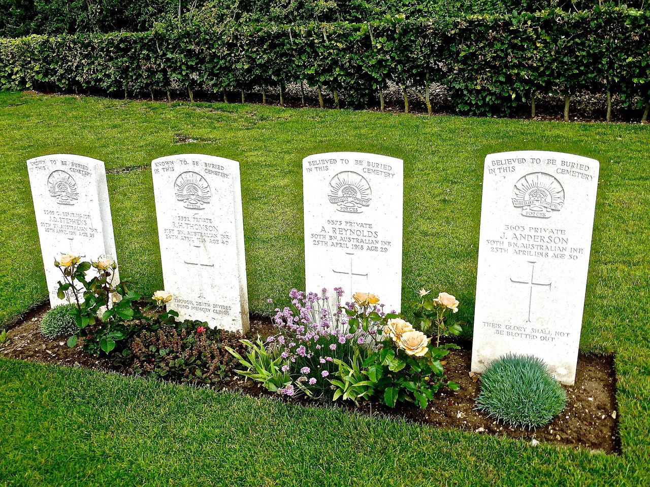 gravestones commemoration military free photo