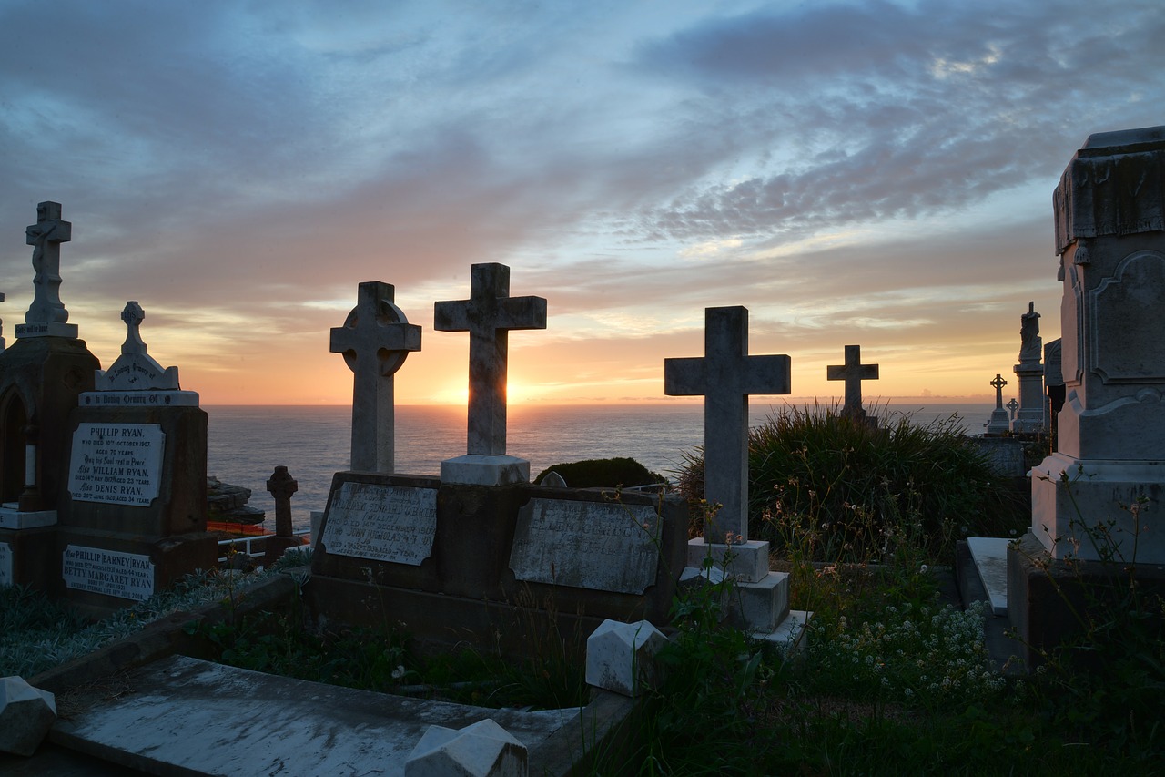 graveyard tombstones mystery free photo