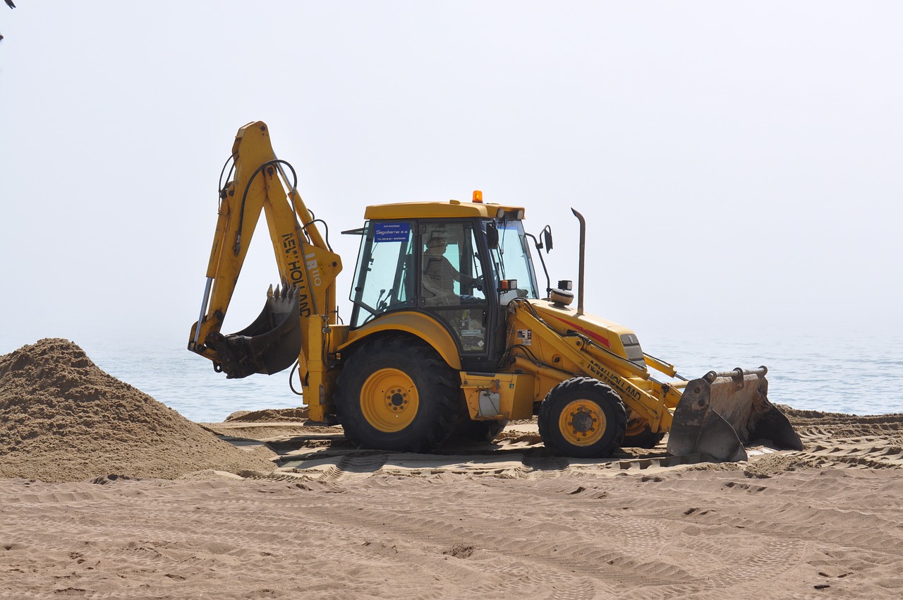excavator grävskopa sandbox free photo