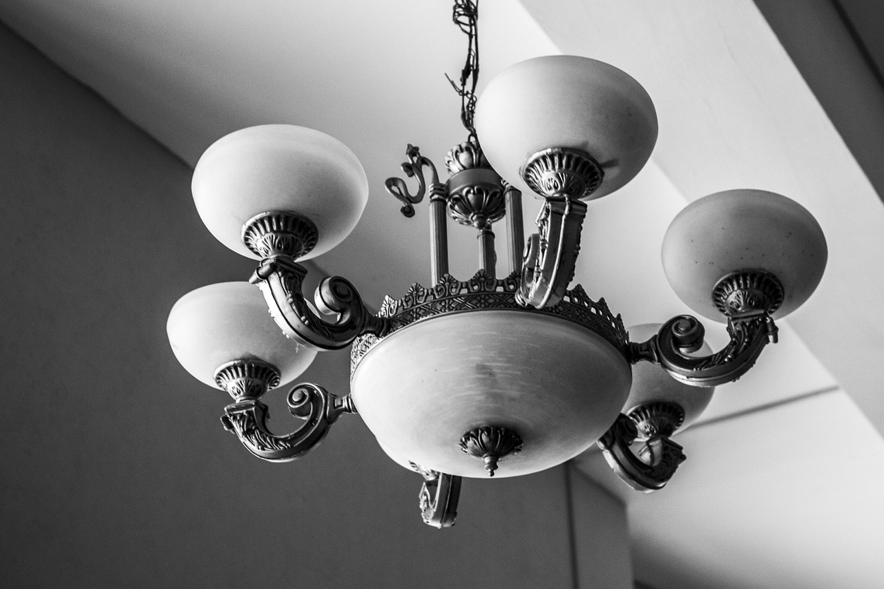 gray lamp chandelier free photo