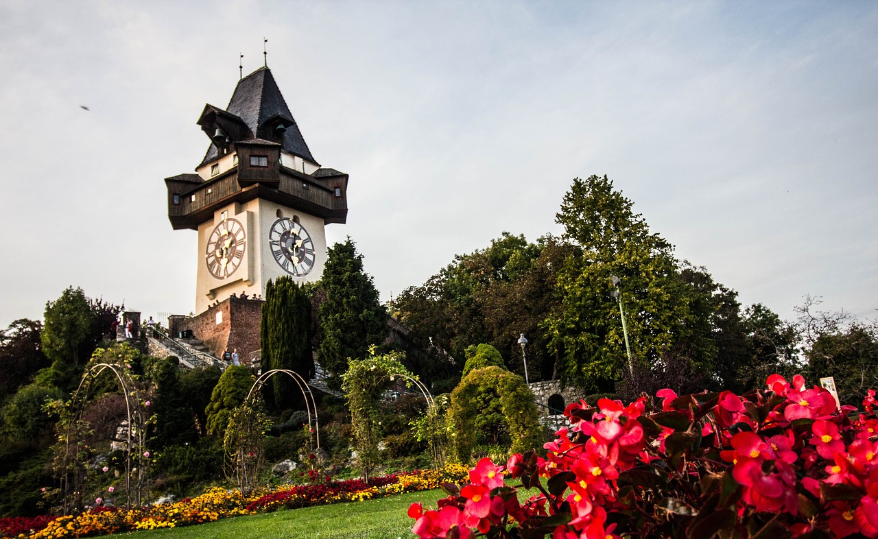 graz clock tower styria free photo