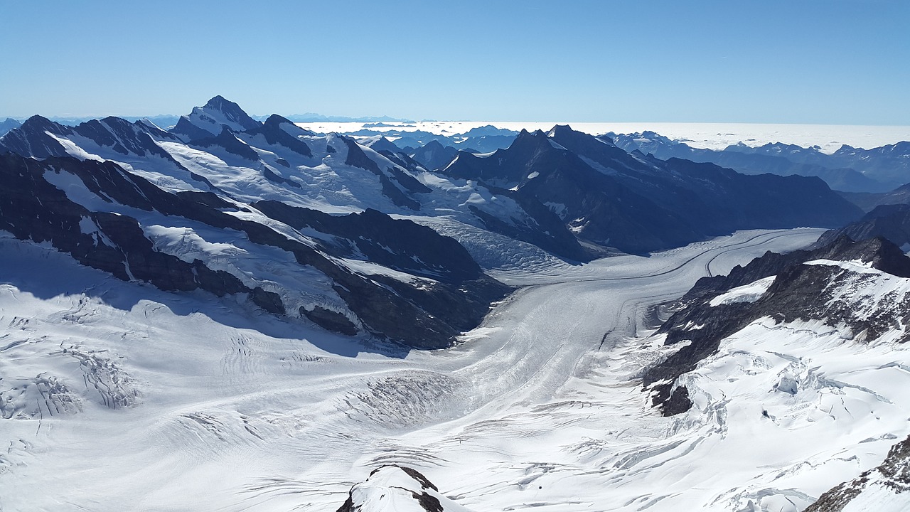 great aletsch glacier glacier bernese oberland free photo